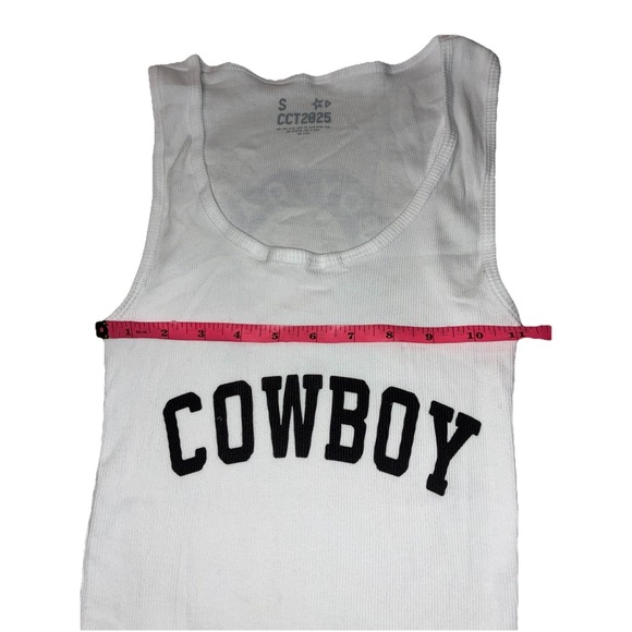 Beyonce Tank‎ Top Women's S White Rib Official Merch 2025 Cowboy Carter Tour NEW - Picture 4 of 8